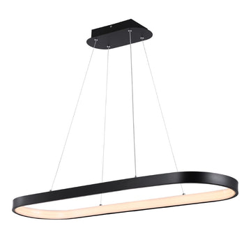 Nolan Modern Contemporary Iron Integrated LED Pendant - JONATHAN Y